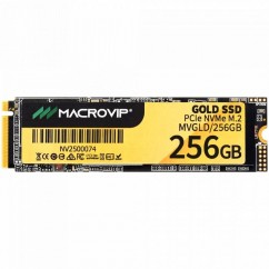 SSD M.2 PCIE NVME 256GB MACROVIP GOLD 2280 LEITURA 1725MB/S GRAVAÇÃO 1045MB/S - MVGLD/256GB
