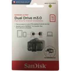 PEN DRIVE 16GB MICROUSB  USB 3.0 SANDISK P SMARTPHONE ULTRA DUAL DRIVE SDDD3-016G-G46