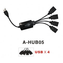 HUB USB 2.0 4 PORTAS SATELLITE PRETO A-HUB05