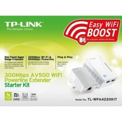 EXTENSOR DE ALCANCE TP-LINK POWERLINE TL-WPA4220 KIT WIFI 300MBPS/AV 500MBPS 300MTS